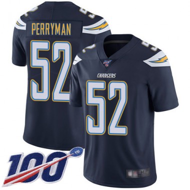Los Angeles Chargers NFL Football Denzel Perryman Navy Blue Jersey Men Limited #52 Home 100th Season Vapor Untouchable->youth nfl jersey->Youth Jersey